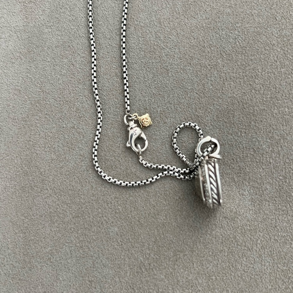 Authentic David Yurman Albion Prasiolite Pendant Sterling Silver - Picture 7 of 7